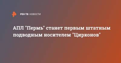 АПЛ "Пермь" станет первым штатным подводным носителем "Цирконов" - ren.tv - Россия - Пермь - Казань - Северодвинск