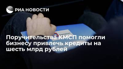 Поручительства КМСП помогли бизнесу привлечь кредиты на шесть млрд рублей - smartmoney.one - Россия