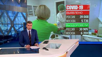 В России за минувшие сутки выявлено чуть больше 39 тысяч новых случаев инфицирования коронавирусом - 1tv.ru - Россия - Санкт-Петербург - Мурманская обл. - Омская обл.