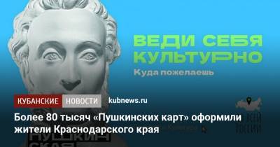 Владимир Путин - Более 80 тысяч «Пушкинских карт» оформили жители Краснодарского края - kubnews.ru - Краснодарский край