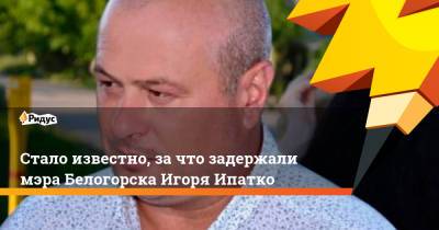 Сергей Аксенов - Михаил Метцель - Стало известно, зачто задержали мэра Белогорска Игоря Ипатко - ridus.ru - Крым - Белогорск