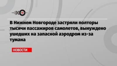В Нижнем Новгороде застряли полторы тысячи пассажиров самолетов, вынуждено ушедших на запасной аэродром из-за тумана - echo.msk.ru - Москва - Нижний Новгород