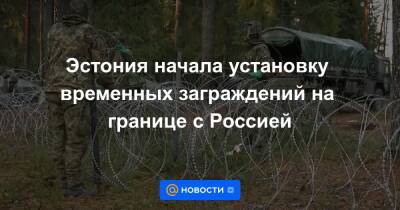Эстония начала установку временных заграждений на границе с Россией - news.mail.ru - Россия - Эстония - Польша - Литва - Латвия