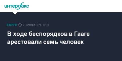 В ходе беспорядков в Гааге арестовали семь человек - interfax.ru - Москва - Голландия - Гаага
