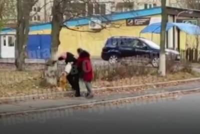 В Киеве неадекват пытался задушить собаку посреди улицы и набросился на прохожую - rupor.info - Киев