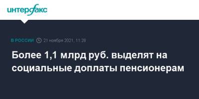 Михаил Мишустин - Более 1,1 млрд руб. выделят на социальные доплаты пенсионерам - interfax.ru - Москва - Россия - Ленинградская обл. - Амурская обл. - респ. Саха - Еврейская обл. - респ.Бурятия - Магаданская обл. - Мурманская обл. - Чукотка - Новосибирская обл. - окр.Ненецкий - Забайкальский край - республика Карелия