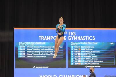 Эльдар Пашаев - Чемпионат мира в Баку: гимнастка из Швеции заняла первое место в прыжках на двойном мини-батуте - trend.az - США - Швеция - Испания - Азербайджан - Баку