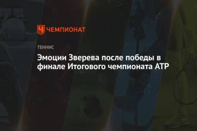 Даниил Медведев - Александр Зверев - Эмоции Зверева после победы в финале Итогового чемпионата ATP - championat.com - Россия - Германия