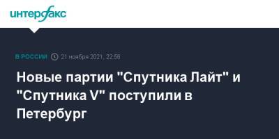 Новые партии "Спутника Лайт" и "Спутника V" поступили в Петербург - interfax.ru - Москва - Россия - Санкт-Петербург - Петербург
