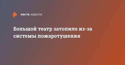 Большой театр затопило из-за системы пожаротушения - ren.tv - Москва