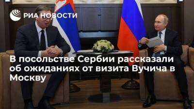 Владимир Путин - Александр Вучич - Посольство Сербии: Белград ожидает позитивных результатов визита Вучича в Россию - smartmoney.one - Москва - Россия - Сербия - Белград