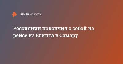 Россиянин покончил с собой на рейсе из Египта в Самару - ren.tv - Египет - Самара