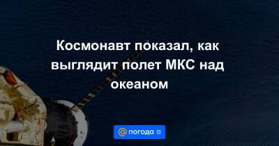 Антон Шкаплеров - Анна Лысенко - Космонавт показал, как выглядит полет МКС над океаном - news.mail.ru - Россия