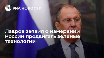 Сергей Лавров - Лавров: Россия намерена продвигать зеленые технологии для развития страны - smartmoney.one - Россия