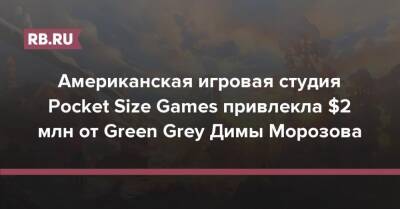 Дмитрий Морозов - Американская игровая студия Pocket Size Games привлекла $2 млн от Green Grey Димы Морозова - rb.ru