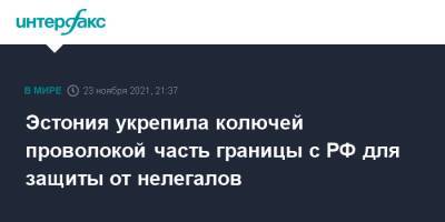 Эстония укрепила колючей проволокой часть границы с РФ для защиты от нелегалов - interfax.ru - Москва - Россия - Эстония