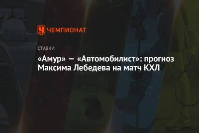 Максим Лебедев - «Амур» — «Автомобилист»: прогноз Максима Лебедева на матч КХЛ - championat.com