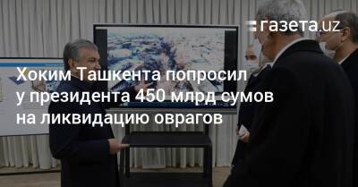 Шавкат Мирзиеев - Хоким Ташкента попросил у президента 450 млрд сумов на ликвидацию оврагов - gazeta.uz - Узбекистан - Ташкент