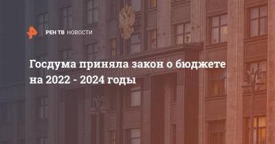 Госдума приняла закон о бюджете на 2022 - 2024 годы - ren.tv