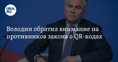 Вячеслав Володин - Володин обратил внимание на противников закона о QR-кодах. «Нельзя нарушать права» - ura.news