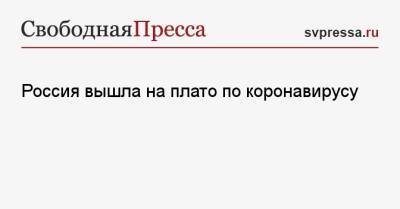 Андрей Поздняков - Россия вышла на плато по коронавирусу - svpressa.ru - Россия