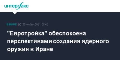 "Евротройка" обеспокоена перспективами создания ядерного оружия в Иране - interfax.ru - Москва - Англия - Германия - Франция - Иран - Тегеран - Великобритания