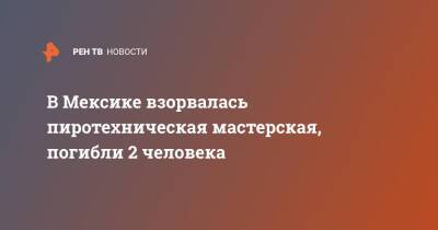 В Мексике взорвалась пиротехническая мастерская, погибли 2 человека - ren.tv - Мексика - Мехико