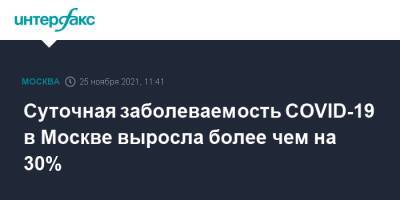 Суточная заболеваемость COVID-19 в Москве выросла более чем на 30% - interfax.ru - Москва