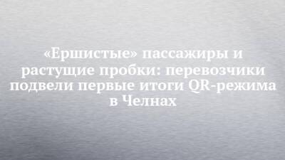 «Ершистые» пассажиры и растущие пробки: перевозчики подвели первые итоги QR-режима в Челнах - chelny-izvest.ru - Набережные Челны