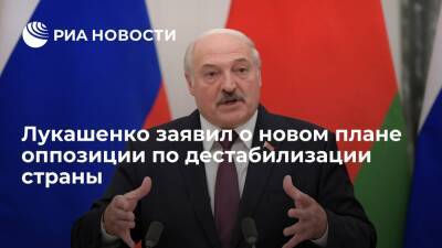 Александр Лукашенко - Президент Белоруссии Лукашенко: оппозиция приготовила новый план дестабилизации страны - ria.ru - Белоруссия - Минск