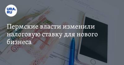 Пермские власти изменили налоговую ставку для нового бизнеса - ura.news - Пермский край