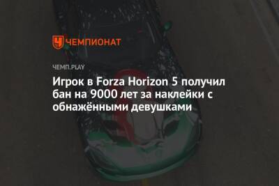 Игрок в Forza Horizon 5 получил бан на 9000 лет за наклейки с обнажёнными девушками - championat.com