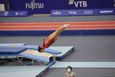 В ходе Всемирных соревнований среди возрастных групп по прыжкам на батуте и тамблингу в Баку стартовали финальные соревнования (ФОТО) - trend.az - Азербайджан