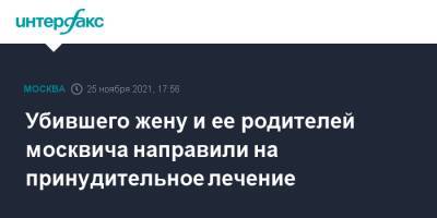 Убившего жену и ее родителей москвича направили на принудительное лечение - interfax.ru - Москва