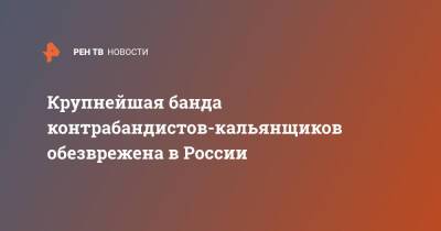Крупнейшая банда контрабандистов-кальянщиков обезврежена в России - ren.tv - Москва - Россия