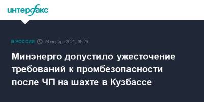 Николай Шульгинов - Минэнерго допустило ужесточение требований к промбезопасности после ЧП на шахте в Кузбассе - interfax.ru - Москва - Россия - Кемеровская обл.
