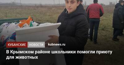 В Крымском районе школьники помогли приюту для животных - kubnews.ru - Краснодар