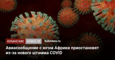 Авиасообщение с югом Африки приостановят из-за нового штамма COVID - kubnews.ru - Израиль - Гонконг - Ляйен - Юар - Ботсвана