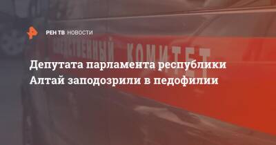 Депутата парламента республики Алтай заподозрили в педофилии - ren.tv - Алтайский край - респ. Алтай