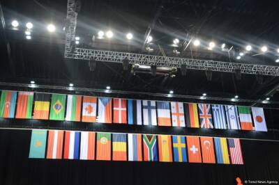Всемирные соревнования среди возрастных групп в Баку: определились финалисты в синхронных прыжках на батуте у женщин - trend.az - Россия - США - Грузия - Германия - Франция - Япония - Бразилия - Голландия - Вольск