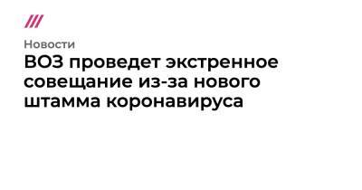 Мария Ван Керкхове - ВОЗ проведет экстренное совещание из-за нового штамма коронавируса - tvrain.ru - Гонконг - Юар - Ботсвана