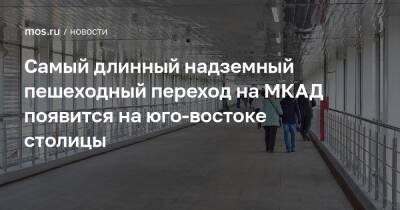 Рафик Загрутдинов - Самый длинный надземный пешеходный переход на МКАД появится на юго-востоке столицы - mos.ru - Москва - Реконструкция
