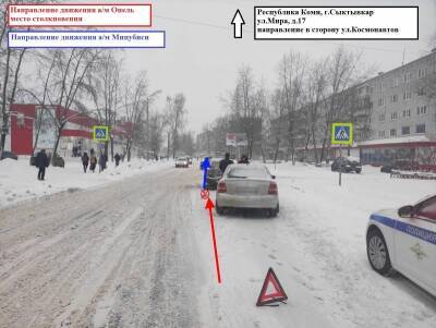 В Сыктывкаре начинающий водитель Opel Astra врезался в Mitsubishi Colt - komiinform.ru - респ. Коми - Сыктывкар - район Эжвинский, Сыктывкар