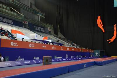 Всемирные соревнования среди возрастных групп в Баку - определились финалисты в прыжках на акробатической дорожке у женщин - trend.az - Россия - Бельгия - Израиль - Португалия