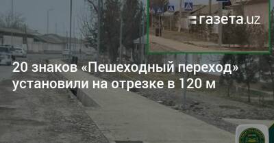 20 знаков «Пешеходный переход» установили на отрезке в 120 м - gazeta.uz - Узбекистан
