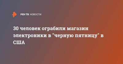 30 человек ограбили магазин электроники в "черную пятницу" в США - ren.tv - США - шт. Миннесота