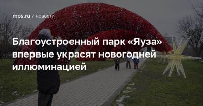Благоустроенный парк «Яуза» впервые украсят новогодней иллюминацией - mos.ru - Москва