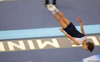В Баку продолжаются Всемирные соревнования среди возрастных групп по прыжкам на батуте и тамблингу (ФОТО) - trend.az