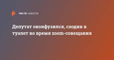 Депутат оконфузился, сходив в туалет во время zoom-совещания - ren.tv - Мексика - Мехико