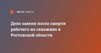 Дело завели после смерти рабочего на скважине в Ростовской области - ren.tv - Ростовская обл.